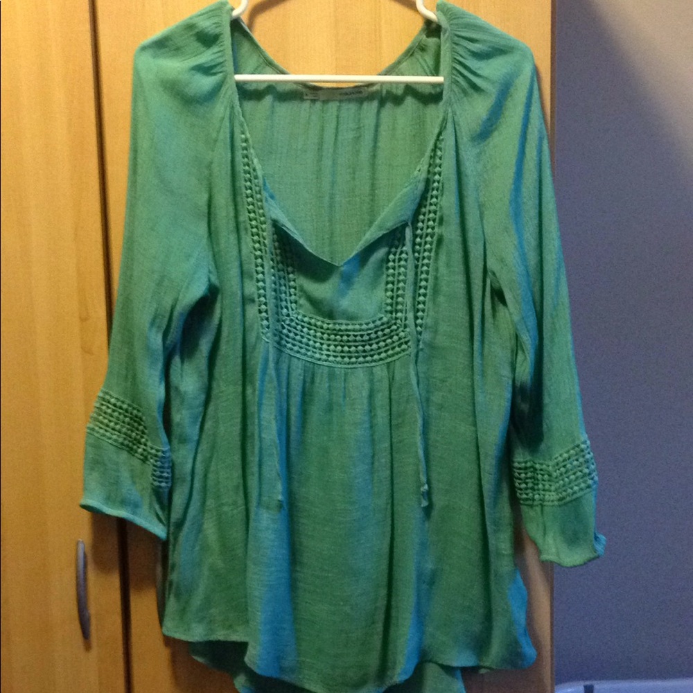 Teal blouse